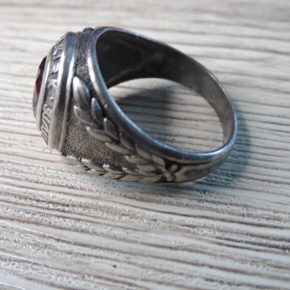 Vintage Selkirk Collegiate Institute Manitoba Ruby Class Ring - Men's Size 9 - Picture 4 of 5